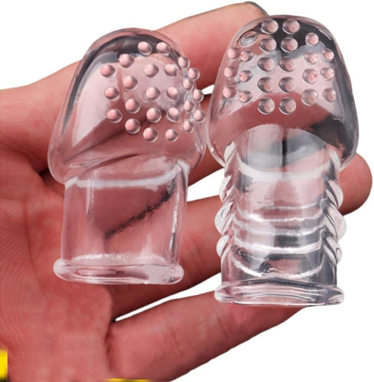 2 Pcs Reusable Clear Penis Sleeve