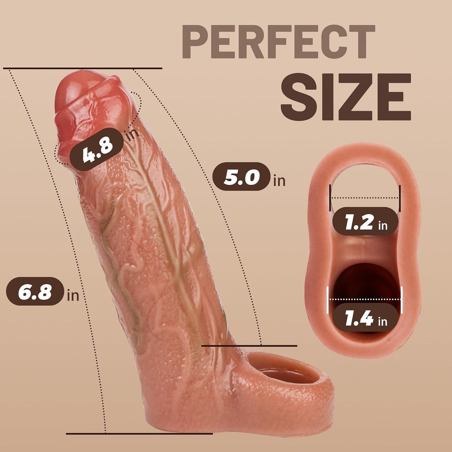 Silicone Penis Cuff Thickened Testicle Ring